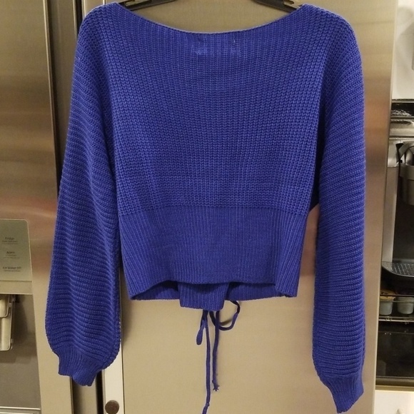 💕LF SEEK THE LABEL💕 Chunky Corset LaceUp Sweater Small S NWT - Picture 2 of 10